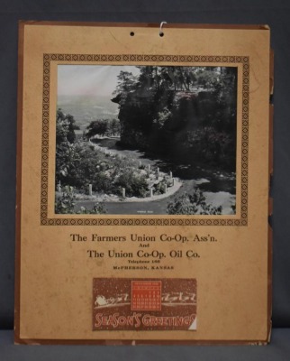 1938 Advertising print - The Farners Union Co-op. Ass'n., McPherson, KS, "Winding Road" - 2