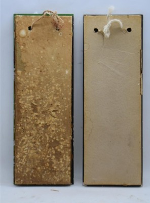 (2) Kansas mirrored advertising thermometers: Geneseo Auto Service and Sterling Implement Co. - 9