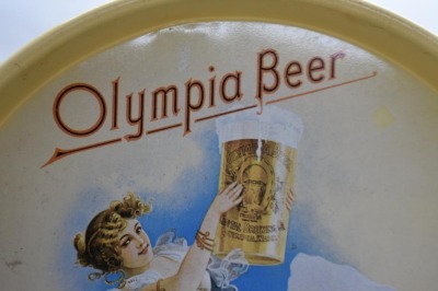 Olympia Beer Co. 13" beer tray (girl floating on clouds) - 3