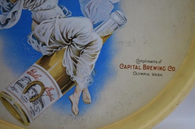 Olympia Beer Co. 13" beer tray (girl floating on clouds) - 4