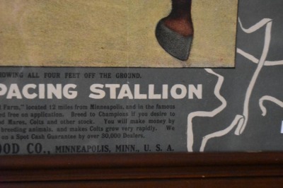 International Stock Food advertising racing poster - Online 2:04/ The Phenomenal Sire of Fast Pacers - 8