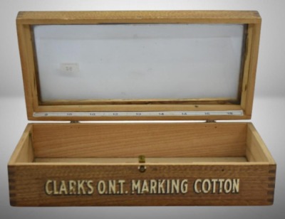 Clark's O.N.T. Marking Cotton thread display case