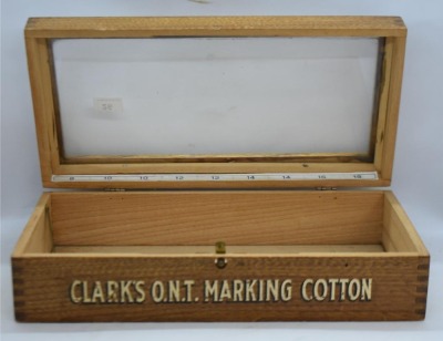 Clark's O.N.T. Marking Cotton thread display case - 3