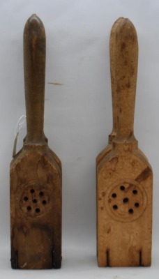 (2) Wood lemon presses, 10.5"l - 3