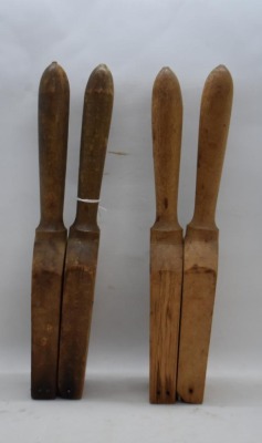 (2) Wood lemon presses, 10.5"l - 4