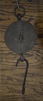 Cast Iron and brass Chatillon and Sons hanging scales, 200 lbs. capacity - 2