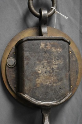 Cast Iron and brass Chatillon and Sons hanging scales, 200 lbs. capacity - 8