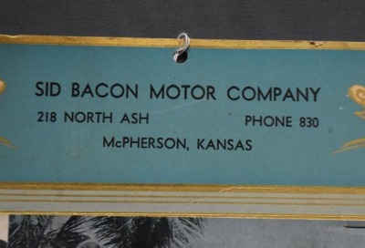 1938 Advertising calendar - Sid Bacon Motor Co., McPherson, KS, different automobile featured for each month - 3