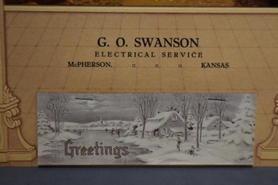 1943 Advertising calendar - G.E. Swanson Electrical Service, McPherson, KS (under picture is "Convenient Telephone Numbers" page) - 5