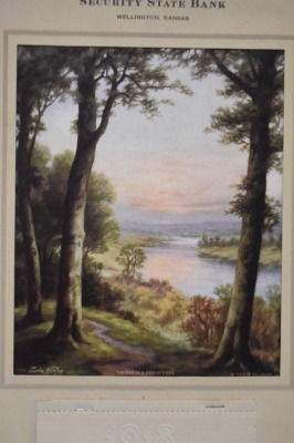1918 Advertiising calendar - Security State Bank, Wellington, KS, "The End of a Perfect Day/ Zula Kenyon" - 4