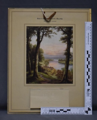 1918 Advertiising calendar - Security State Bank, Wellington, KS, "The End of a Perfect Day/ Zula Kenyon" - 12