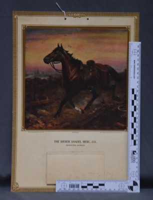 1918 Advertising calendar - The Bierer Shadel Merc. Co., Hiawatha, KS, "Masterless" from original R.A. Fox painting - 11