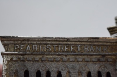 Cast Iron "Pearl Street Bank" building bank - 2