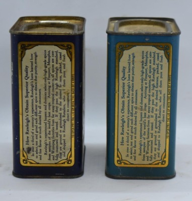 (2) Old Rawleigh's 8 oz. spice tins - Ginger and Mustard - 3