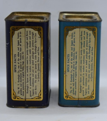 (2) Old Rawleigh's 8 oz. spice tins - Ginger and Mustard - 5