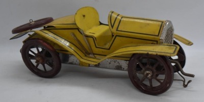 A.C. Gilbert Stutz Bearcat pressed steel wind-up car (missing driver) - 2