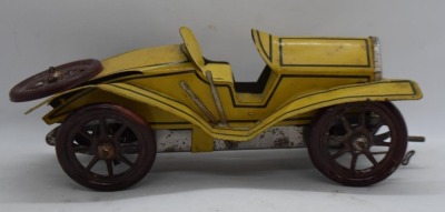 A.C. Gilbert Stutz Bearcat pressed steel wind-up car (missing driver) - 3