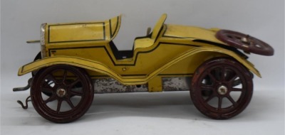A.C. Gilbert Stutz Bearcat pressed steel wind-up car (missing driver) - 5