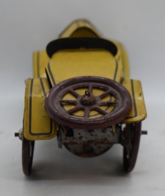 A.C. Gilbert Stutz Bearcat pressed steel wind-up car (missing driver) - 6