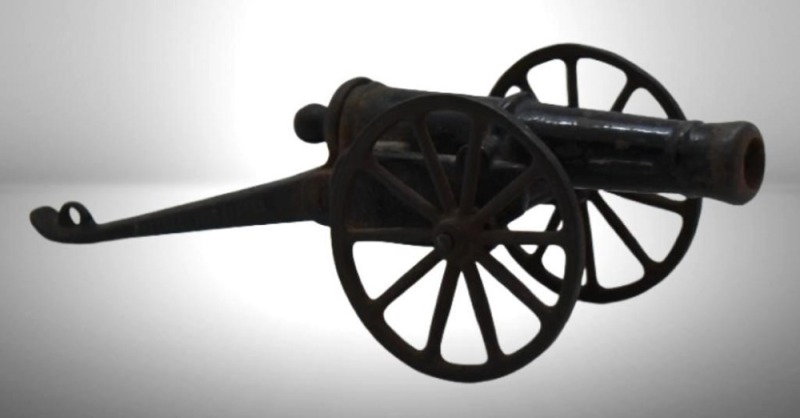 Cast Iron firecracker cannon, Pat'd. 1887