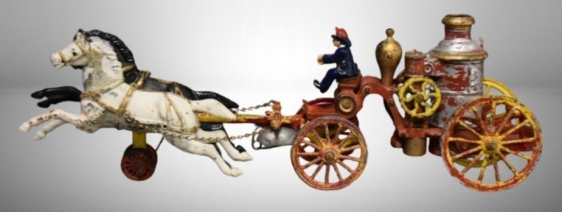 Wilkins Cast Iron horse drawn pumper, ca. 1900