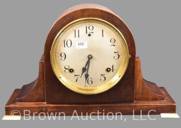 Wooden mantle parlor/ kitchen clock, Made in USA