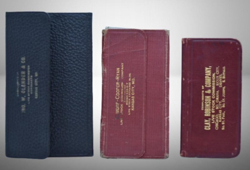 (3) Advertising Livestock Commission (Kansas City, MO) memo booklets
