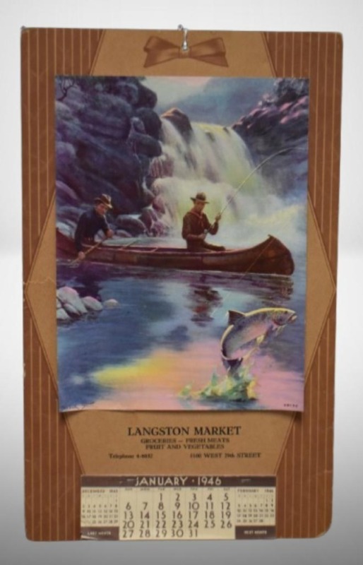 1946 advertising calendar - Langston Market