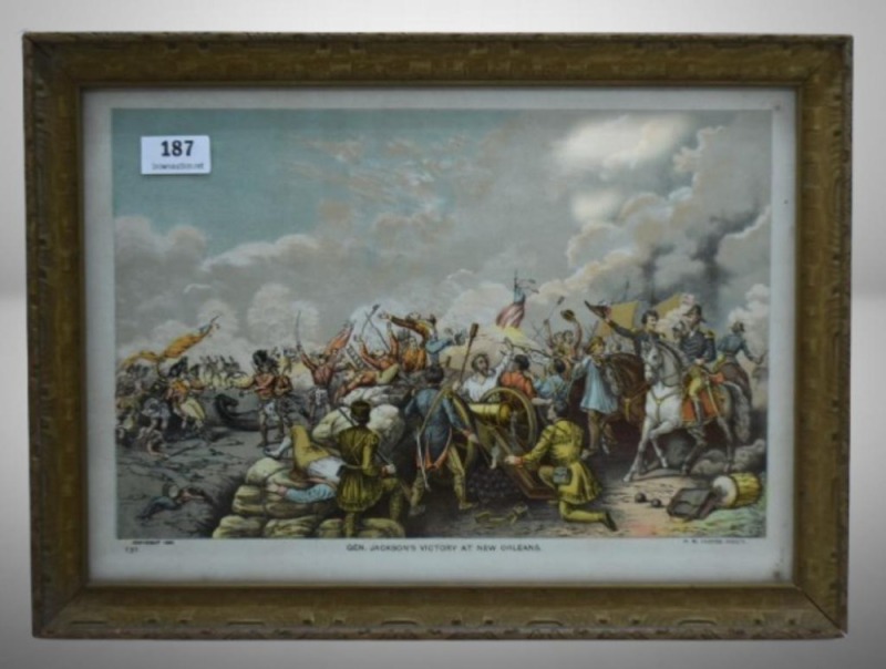 "Gen. Jackson's Victory at New Orleans" print by D.M. Carter