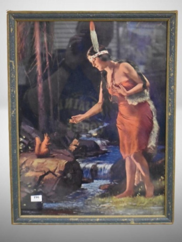 L. Goddard Indian maiden "Comrades of the Wild" print