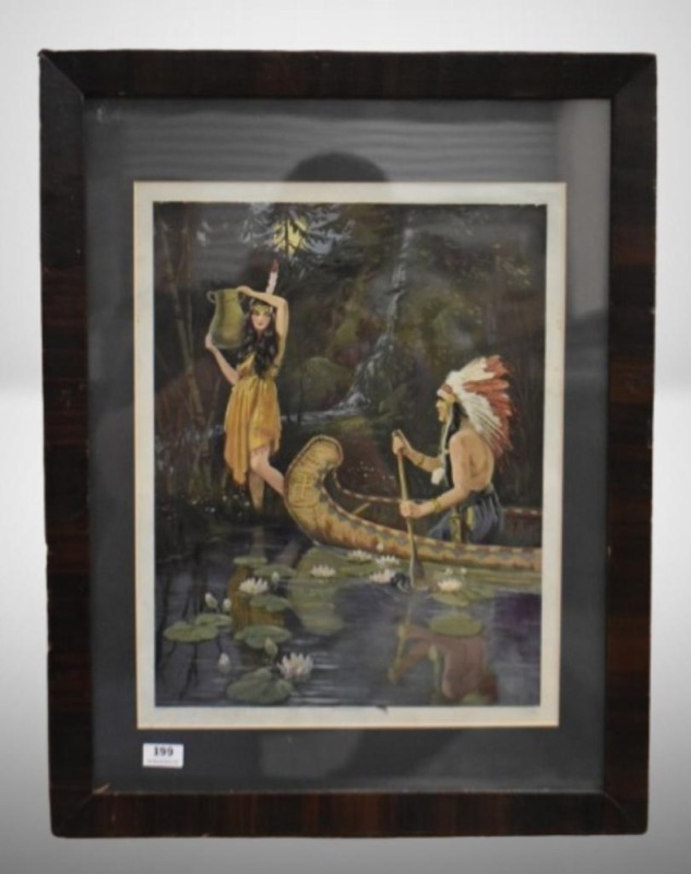 Indian-themed print titled "Moonlight Romance"