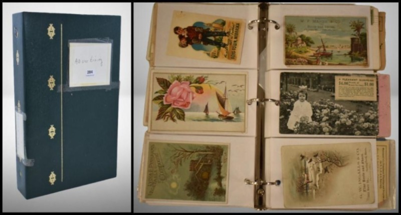 (45) Advertising paper items - mostly post cards, early 1900's postmarks