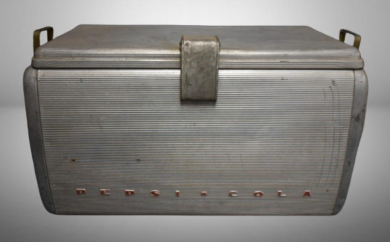 Vintage 1960's Pepsi-Cola aluminum ice chest cooler