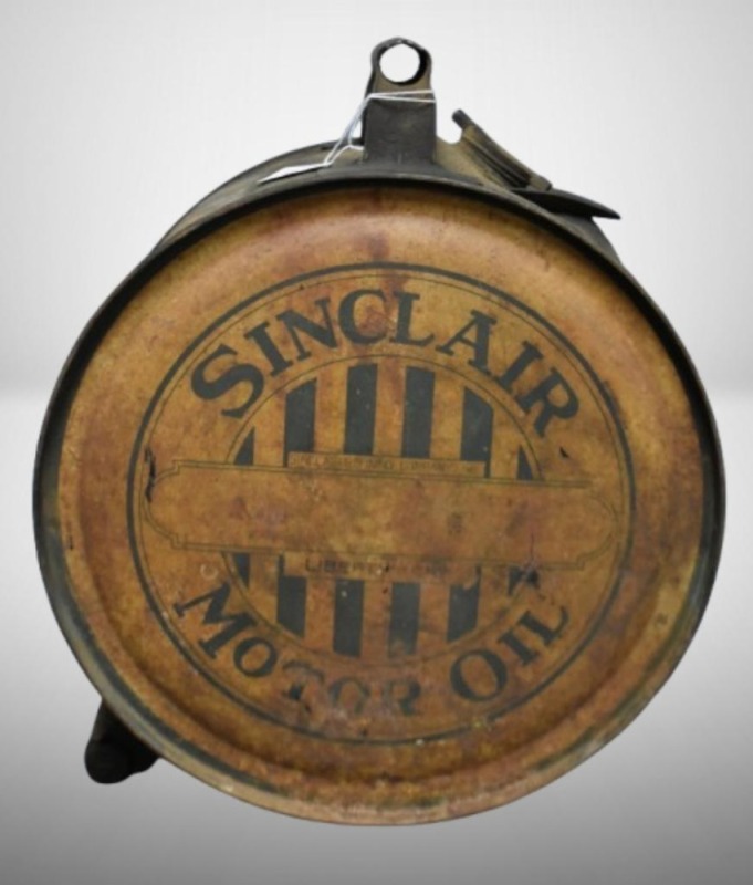 1920's Sinclair Motor Oil 5 gal. rocker can