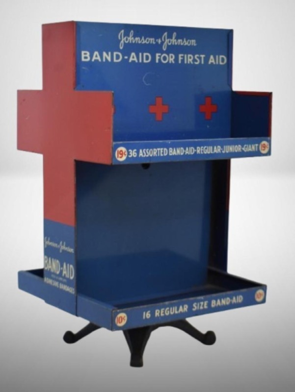 Johnson and Johnson Band-Aid rotating display stand