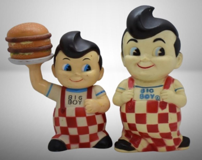 (2) 1970's Bob's "Big Boy" Restaurant figural coin banks