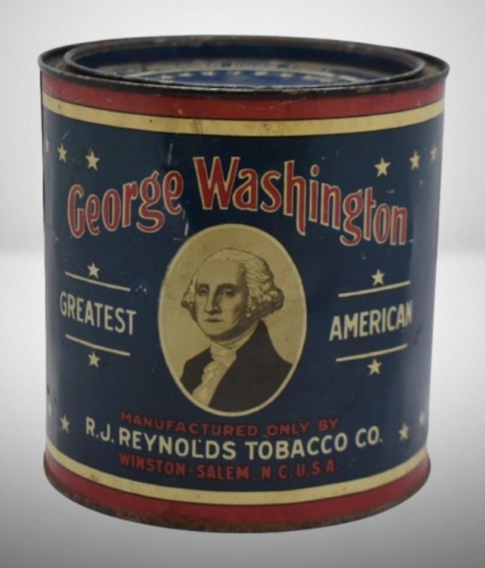 George Washington Cut Plug tobacco can