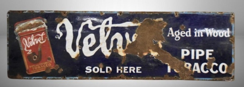 Velvet Pipe Tobacco SSP advertising sign