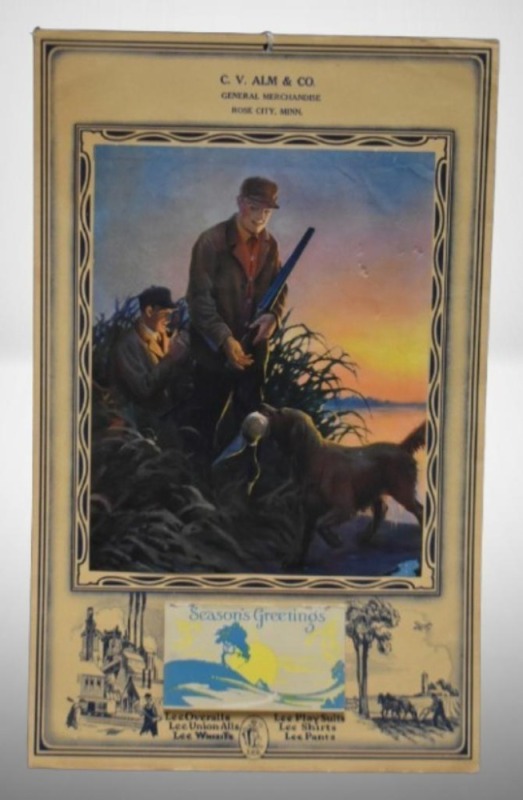 1930 Advertising calendar - C.V. Alm and Co. General Merchandise, Rose City, Minn., "Co-operation"
