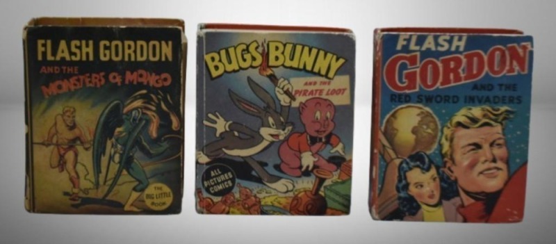 (3) Big Littlle books: (2) Flash Gordon, #1166 and #1479; #1403 Bugs Bunny