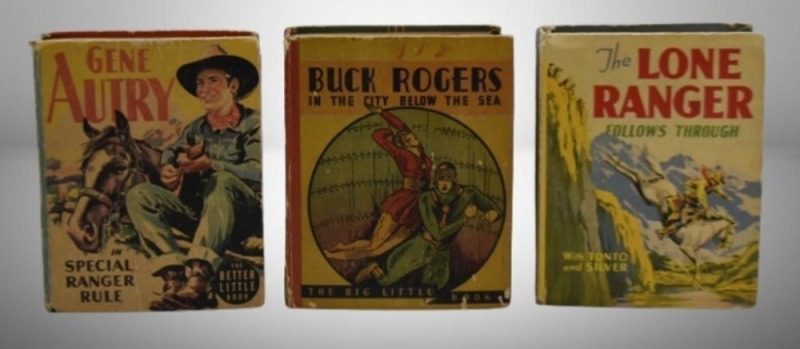 (3) Big Littlle books: #765 Buck Rogers; #1456 Gene Autry; #1468 Lone Ranger
