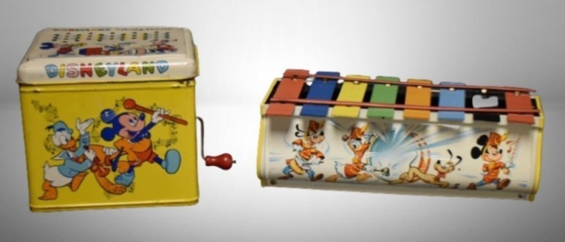 Disneyland Melody Player by J. Chein and Co. - works; Walt Disney character xylophone