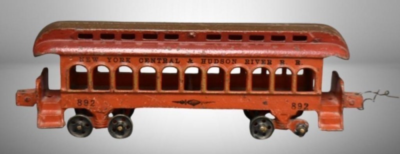Cast Iron NY Central and Hudson River Railroad #892 train passenger car