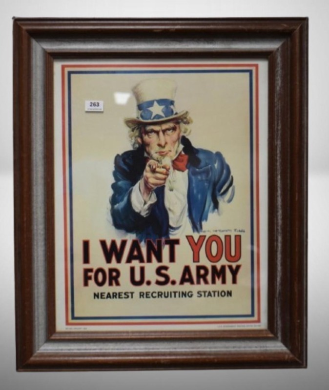 "I Want You for U.S. Army/ Nearest Recruiting Station" print