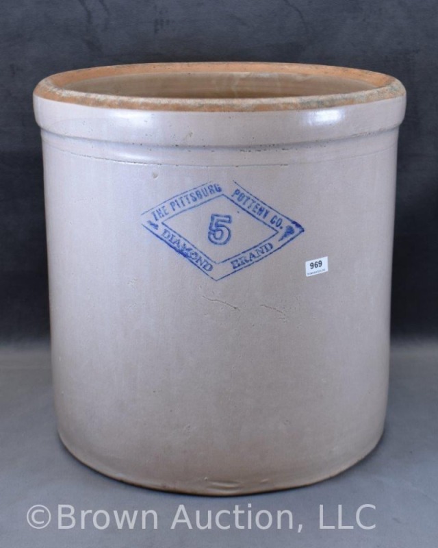 5 gal. Diamond Brand (Pittsburg Pottery Co.) crock