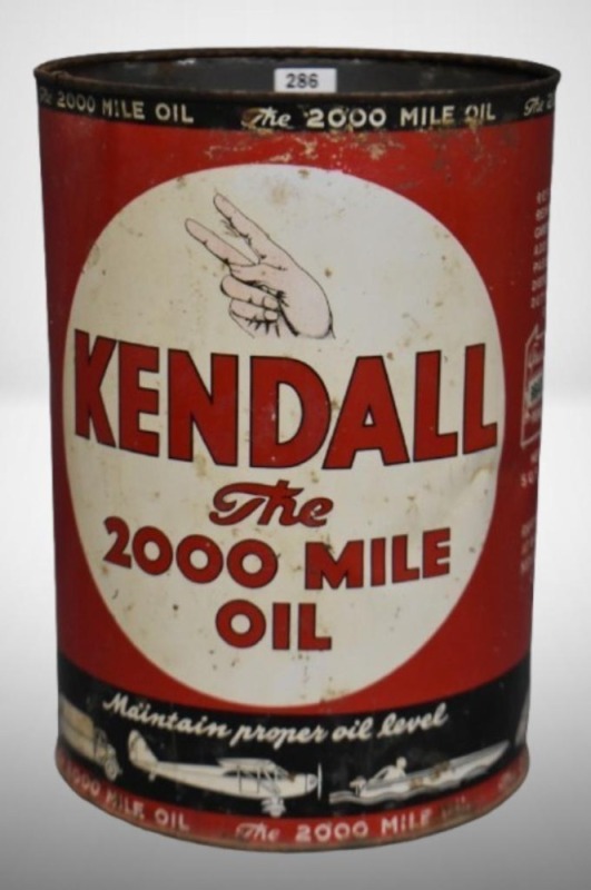 Kendall/ The 2000 Mile Oil 5 qt. can