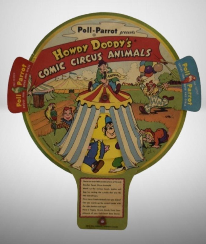 1954 advertisement - Poll-Parrot presents Howdy Doody's Comic Circus Animals match-up