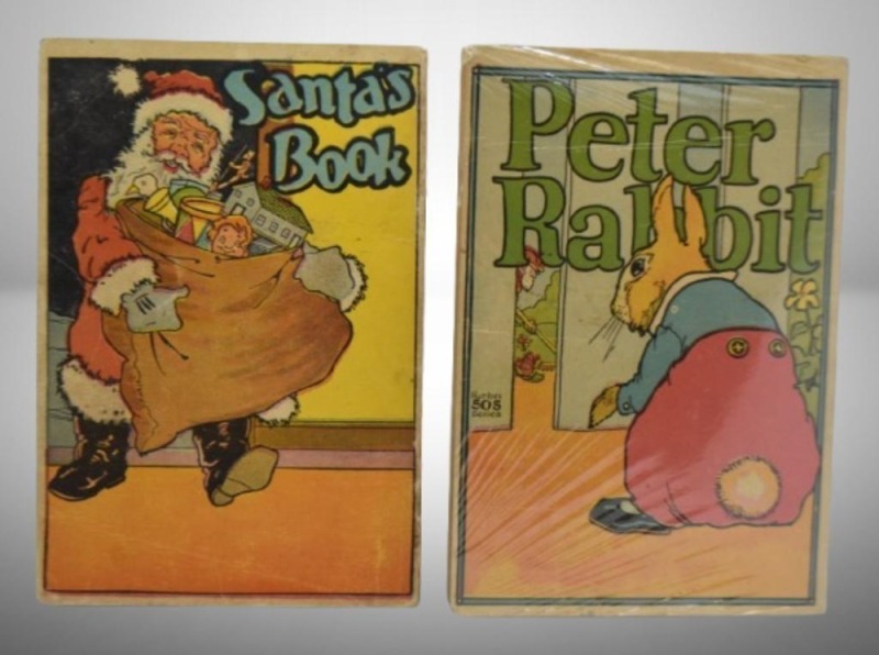 (2) Early 1920's children's books: Peter Rabbit/ No 505 Series; Santa's Book