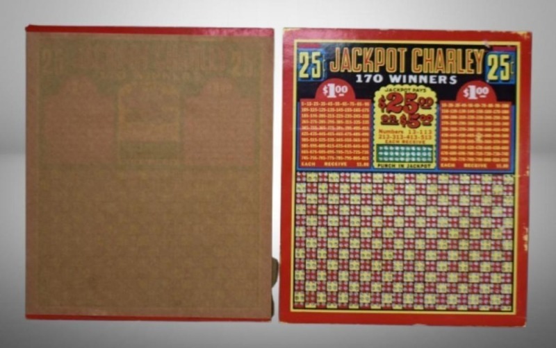 (2) 25 cent Play 1000-Jackpot Charley gambline punch boards