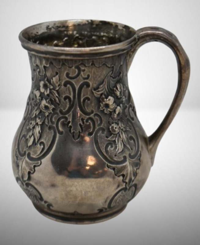 Silver 3.25" creamer, Glasgow, 1857, 3.0 oz.